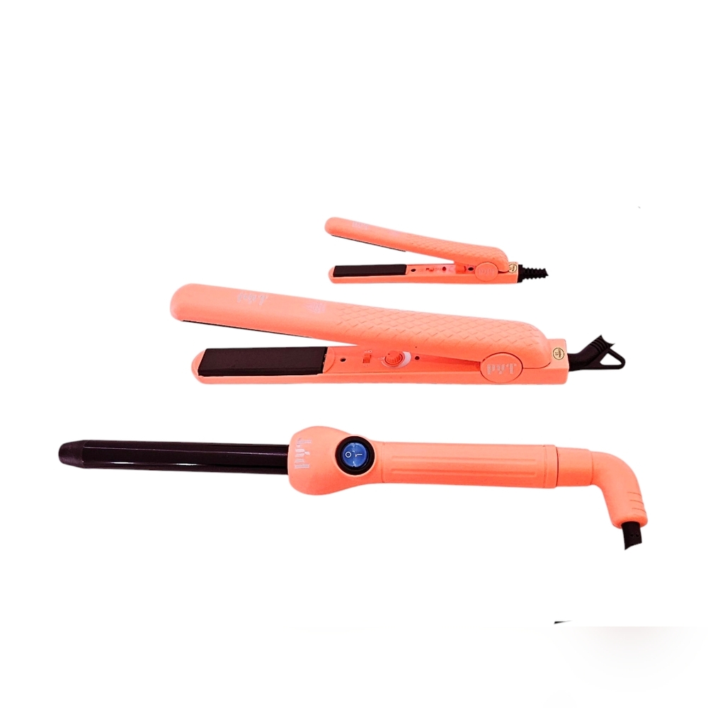 100% Ceramic Hair Styling Set, Neon Orange, PYT20